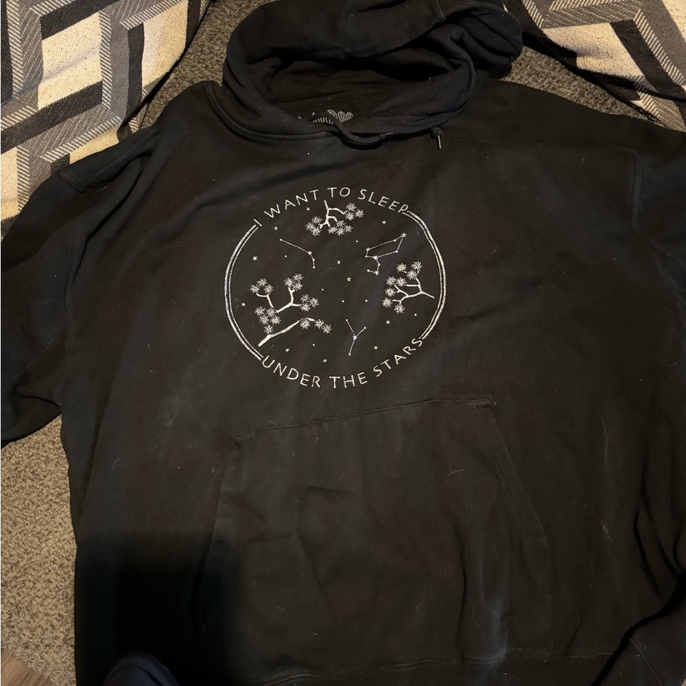 LuLaRoe Black Hoodie with Star Design